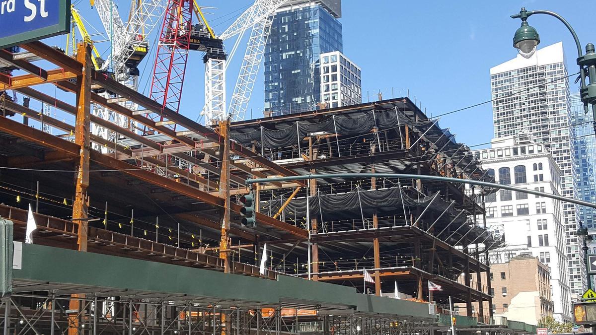 Estructura de un edificio en construcción en Nueva York.