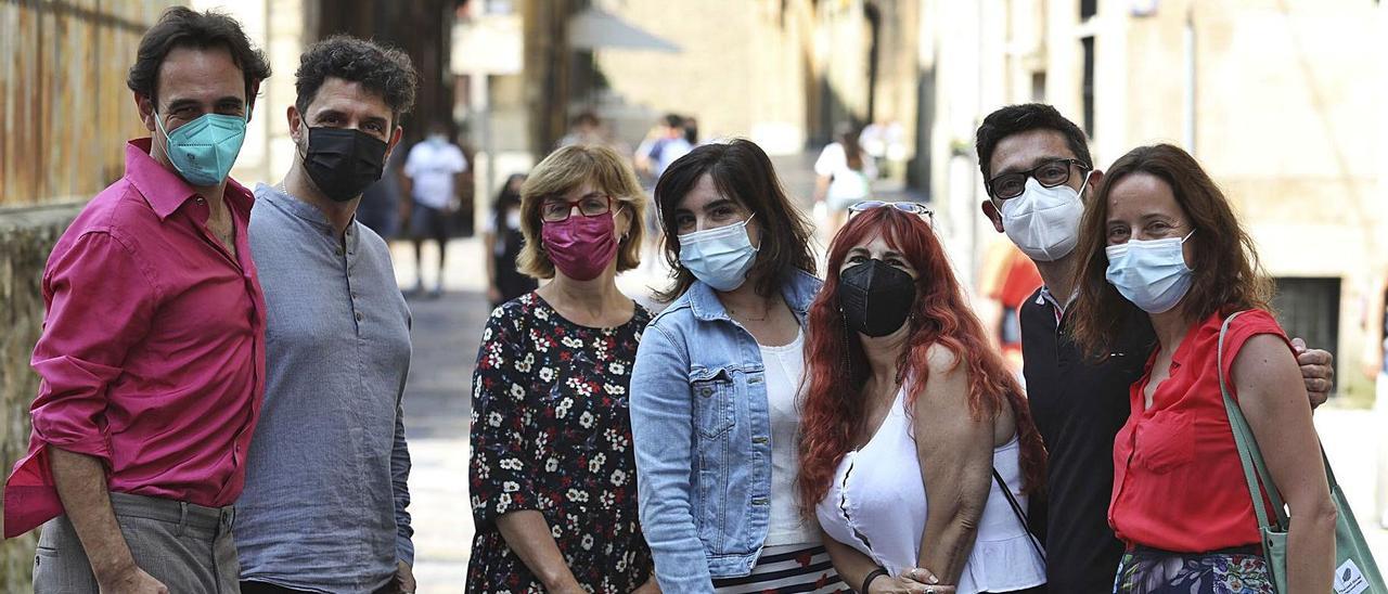 De izquierda a derecha, Igor Paskual, Iván Rotella, Dolores Palacios, Yolanda Alonso, Ana Fernández, Eduardo Viñuela y Laura Viñuela.