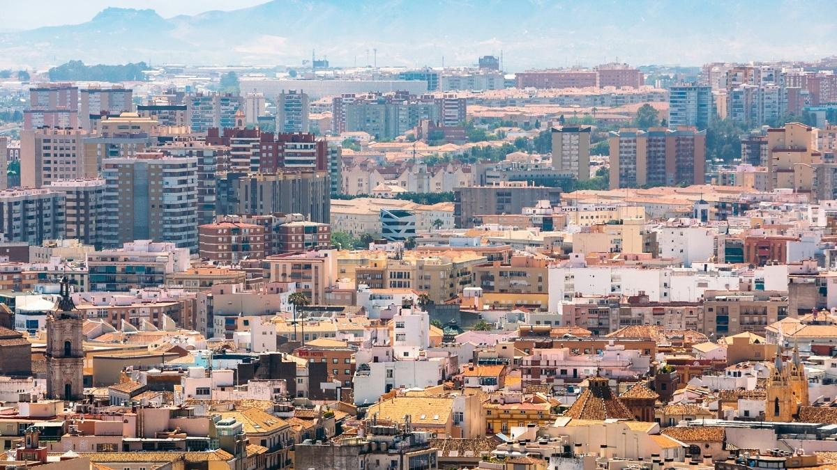 Una imagen aérea de Málaga.
