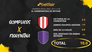 Olympiacos vs. Fiorentina: Combipartido de Betfair a cuota 10.0