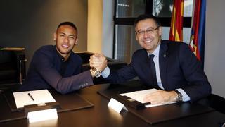 Bartomeu firmó un contrato que fijó el sueldo de Neymar en 100 millones