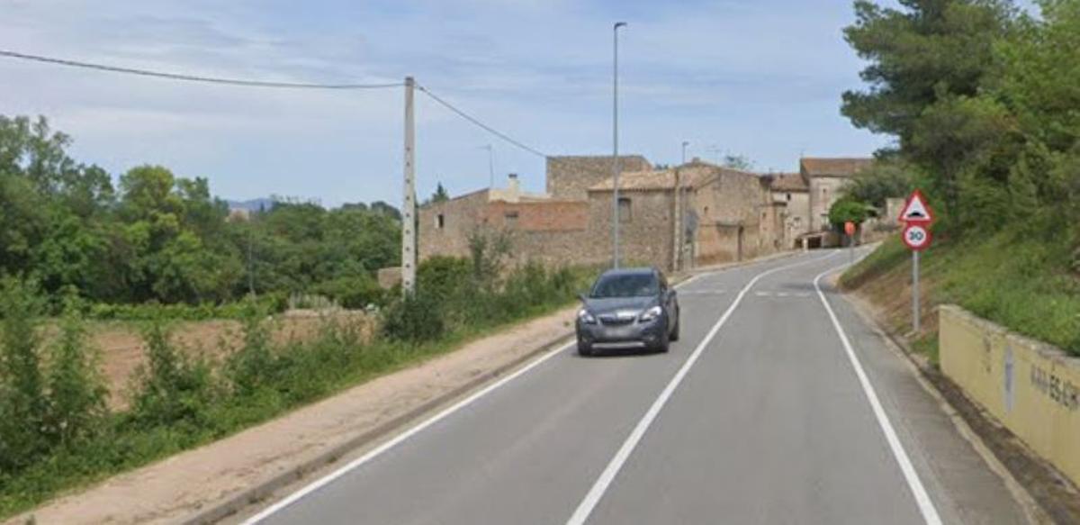 Imatge d'arxiu del lloc dels fets, la carretera GIP-5107, a Llers.