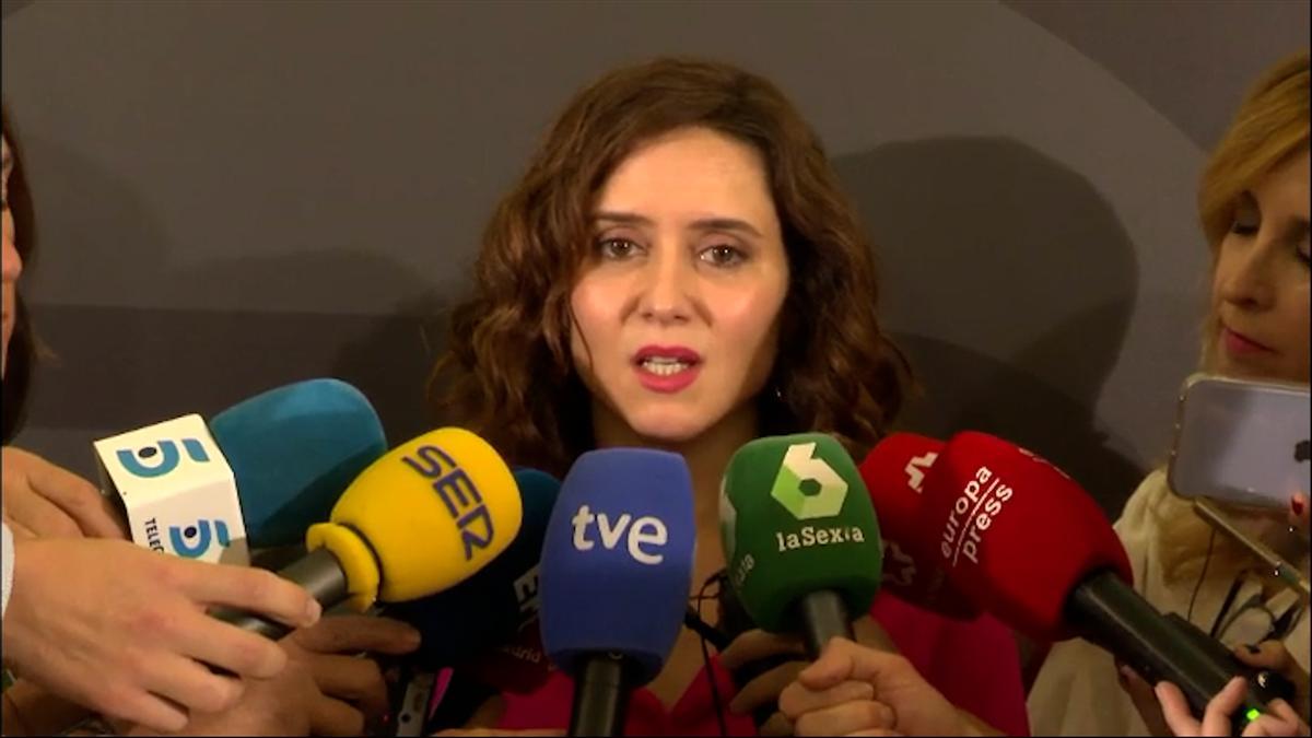 Ayuso: “El descontento solo puede ir a más y más porque nos va la democracia en ello”