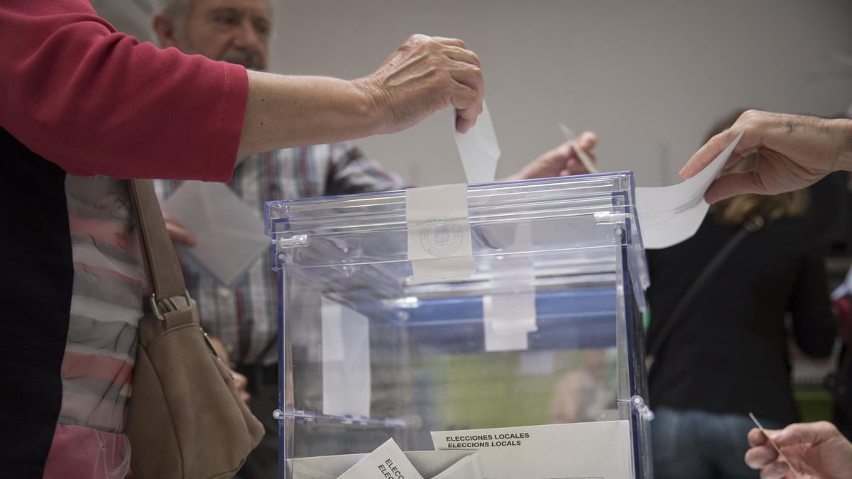 Imatge de la votació a les eleccions municipals del 2019 a Manresa
