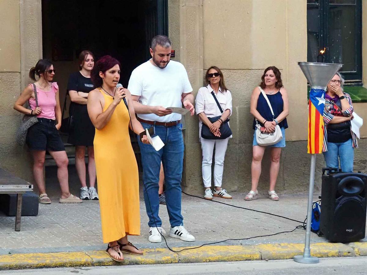 Rebuda de la flama del Canigó a Súria