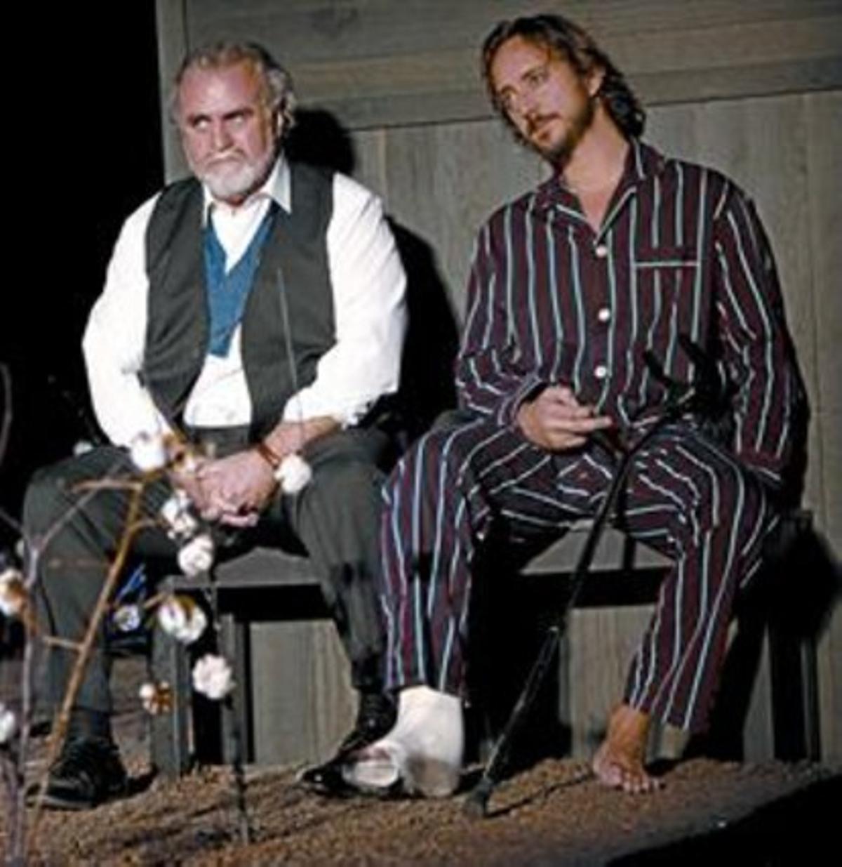 Andreu Benito i Joan Carreras, en un moment de l’obra de Tennessee Williams.