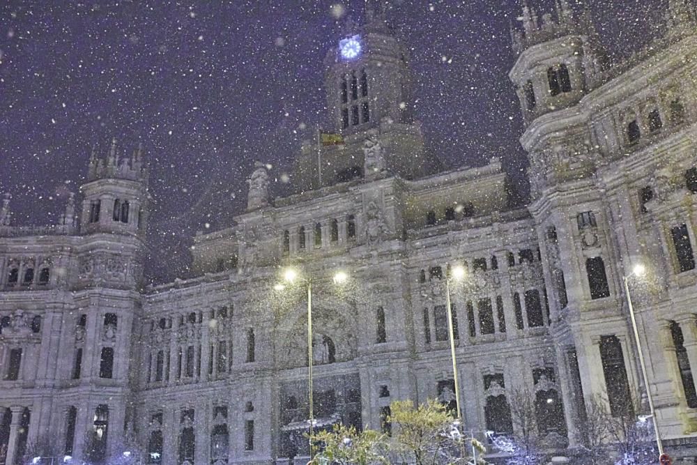 Schnee auf dem spanischen Festland