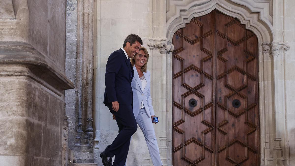 Mazón y su vicepresidenta, Susana Camarero, esta mañana