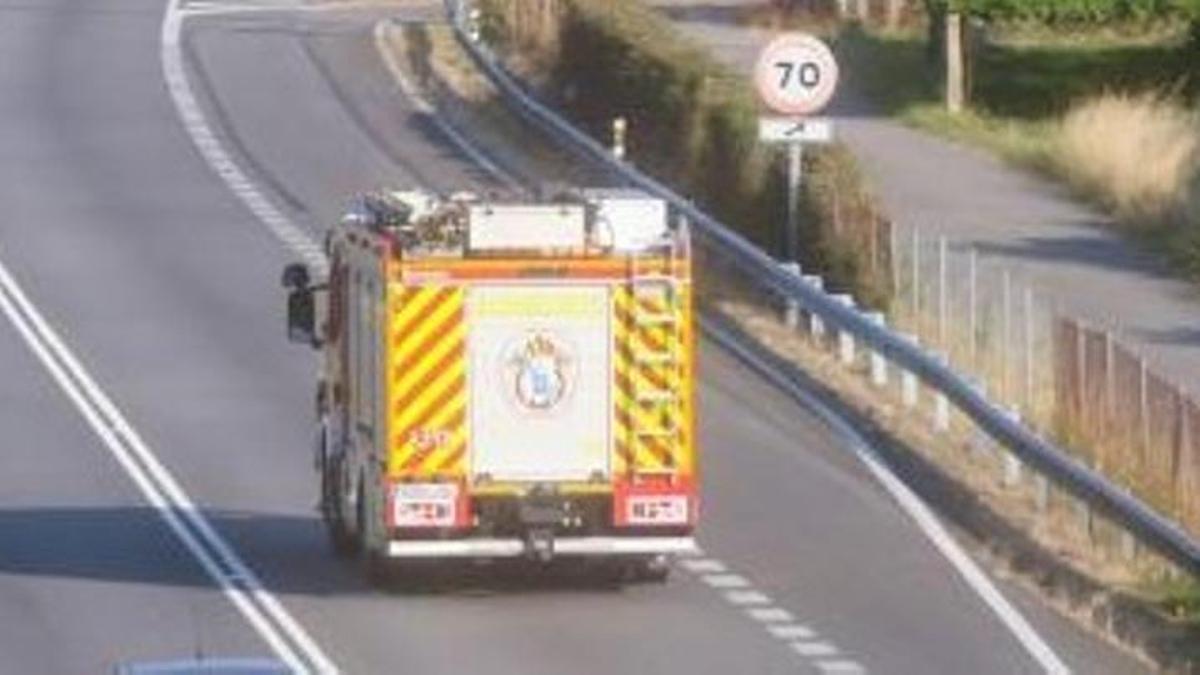 Un vehículo de los Bombeiros do Salnés