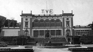Imagen histórica de Miramar en los años 60, el primer centro de TVE en Montjuïc. 