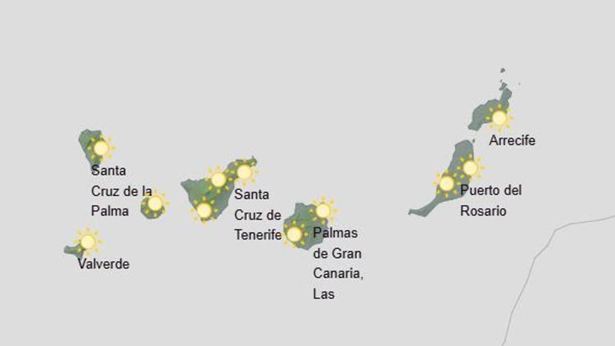 Pronóstico del tiempo de la Aemet en Canarias del 15 al 21 de febrero de 2026
