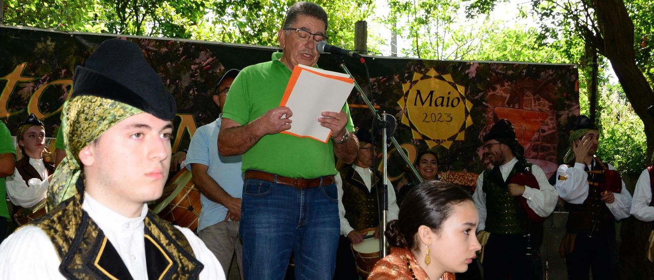 Ángel Martínez Pousada, presidente de Cacarexo, durante a lectura do pregón