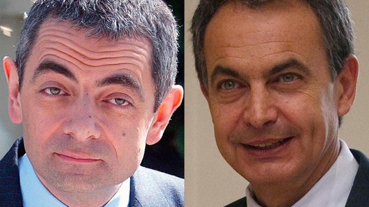 Rowan Atkinson y José Luis Rodríguez Zapatero.