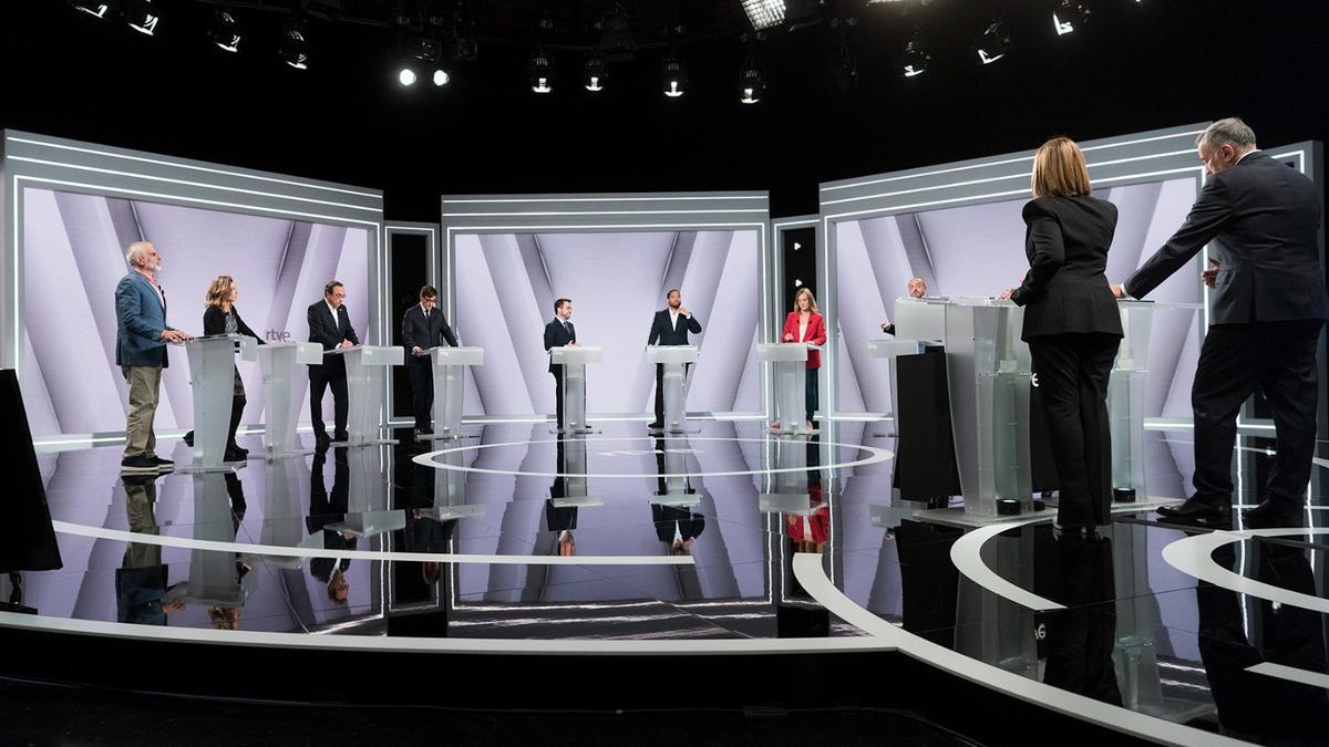 Debate electoral de TVE para las elecciones del 12M en Catalunya