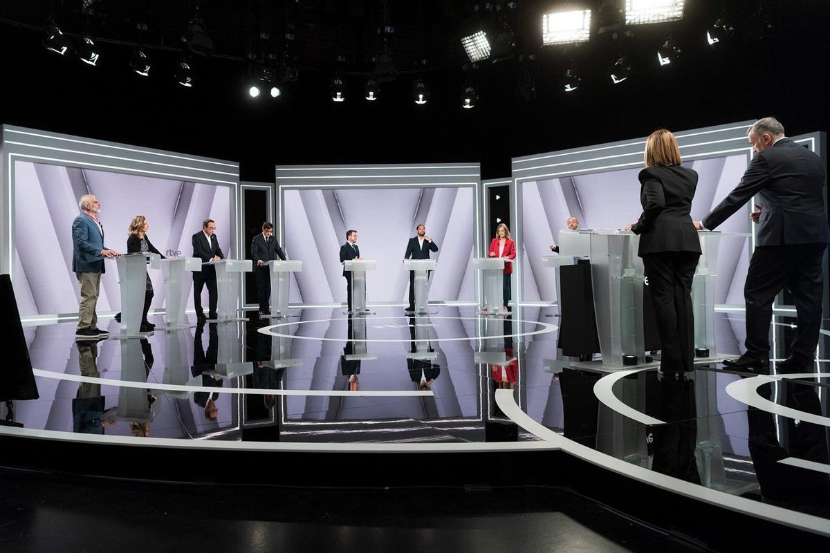 Debate electoral de TVE para las elecciones del 12M en Catalunya