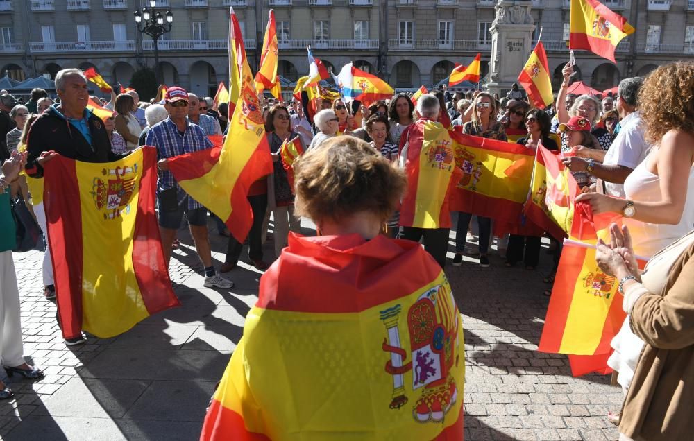 Concentración por la unidad de España en A Coruña