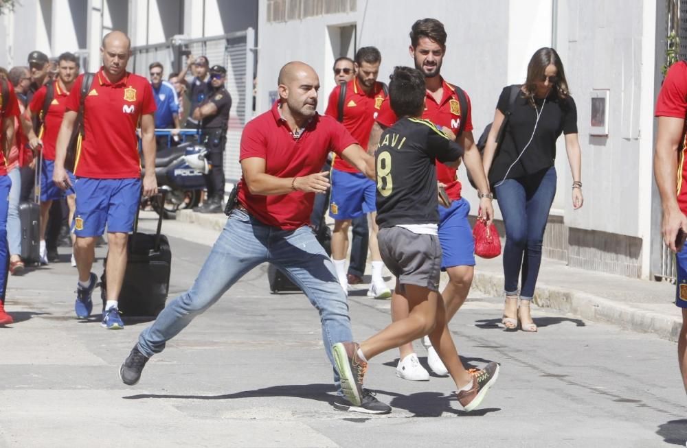 Los jugadores de la Selección llegan a Alicante