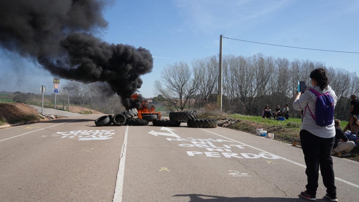 La protesta de treballadors d'aquest dilluns a Lledoners