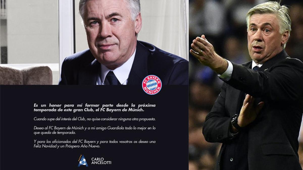 El tweet de Ancelotti con sus primeras impresiones