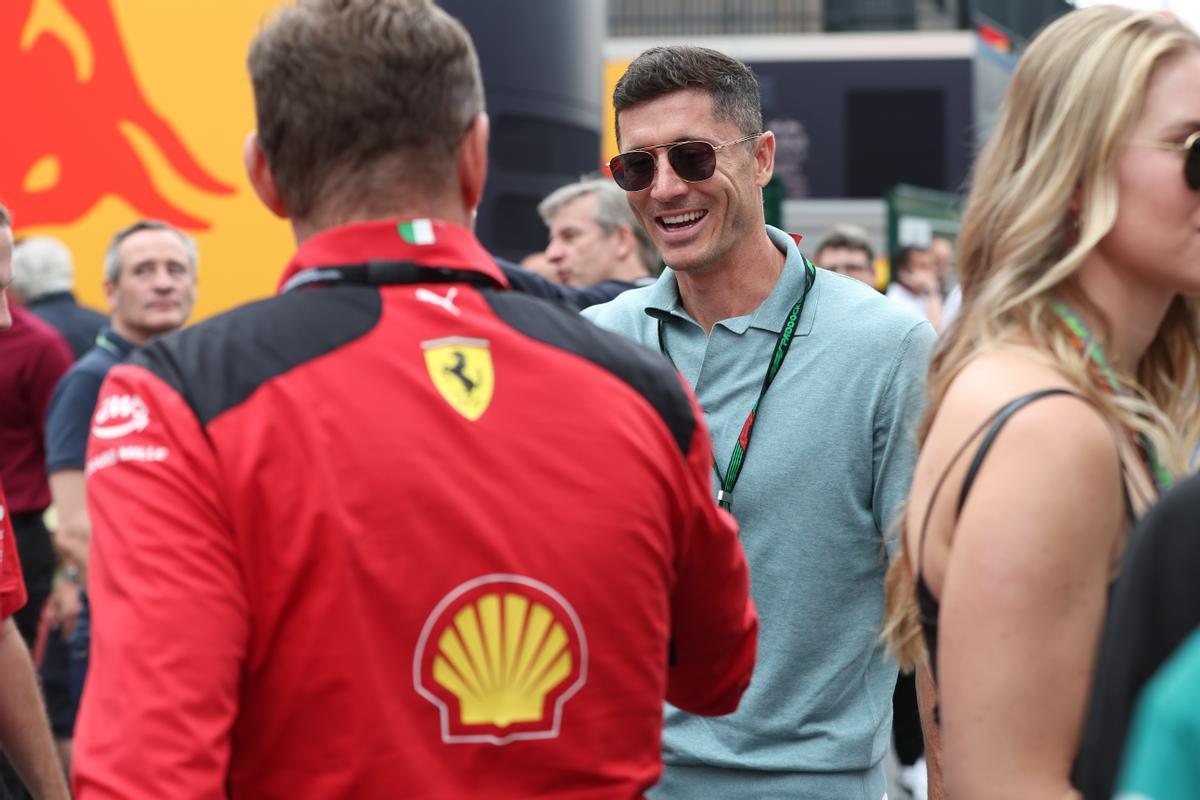 Lewandowski en el circuito de Montmeló durante el Gran Premio de España de F1 de  2023