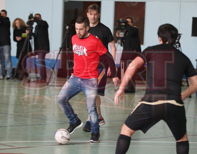 Jordi Alba y Juan Carlos Navarro, entrenadores por un día