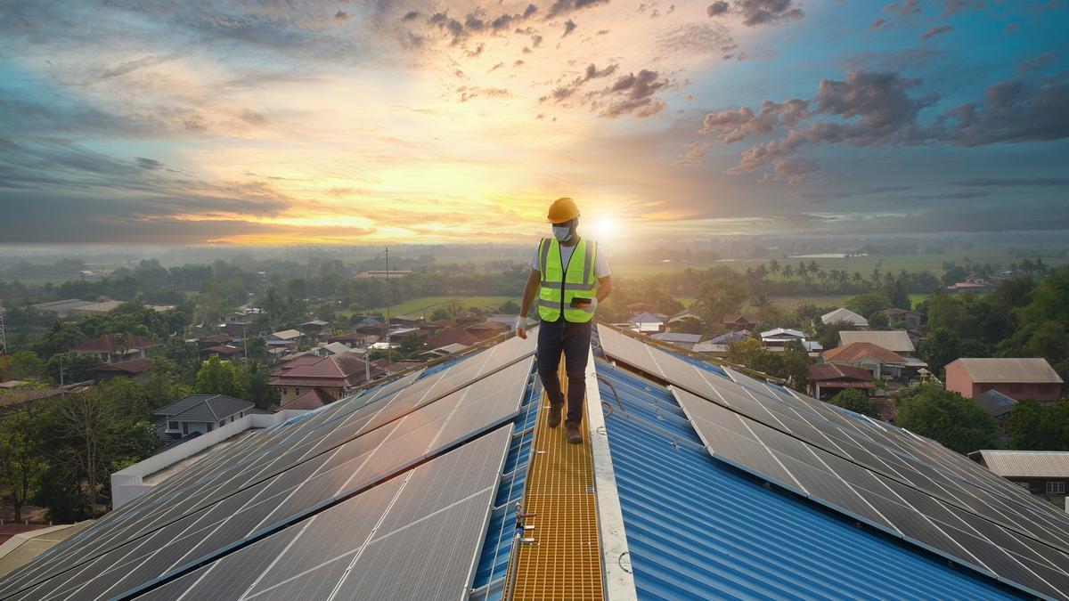 Placas solares en una vivienda