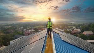 Placas solares en una vivienda