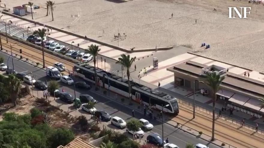Accidente de la línea 1 del TRAM de Alicante en Muchavista