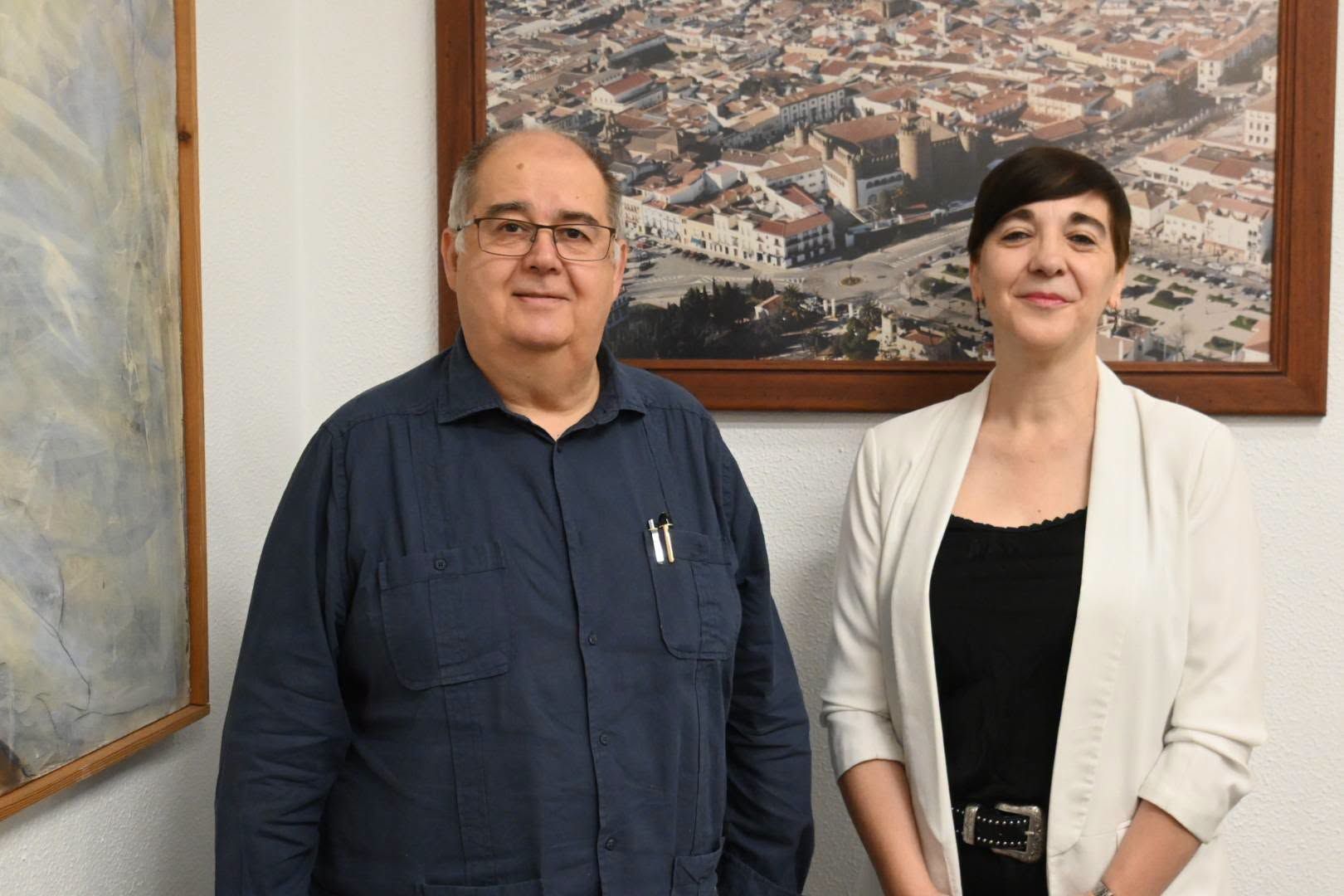 María José Lama junto al alcalde de Zafra.