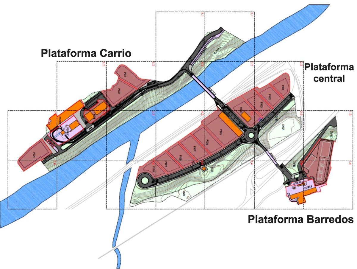 Gráfico de la distribución provisional de parcelas.