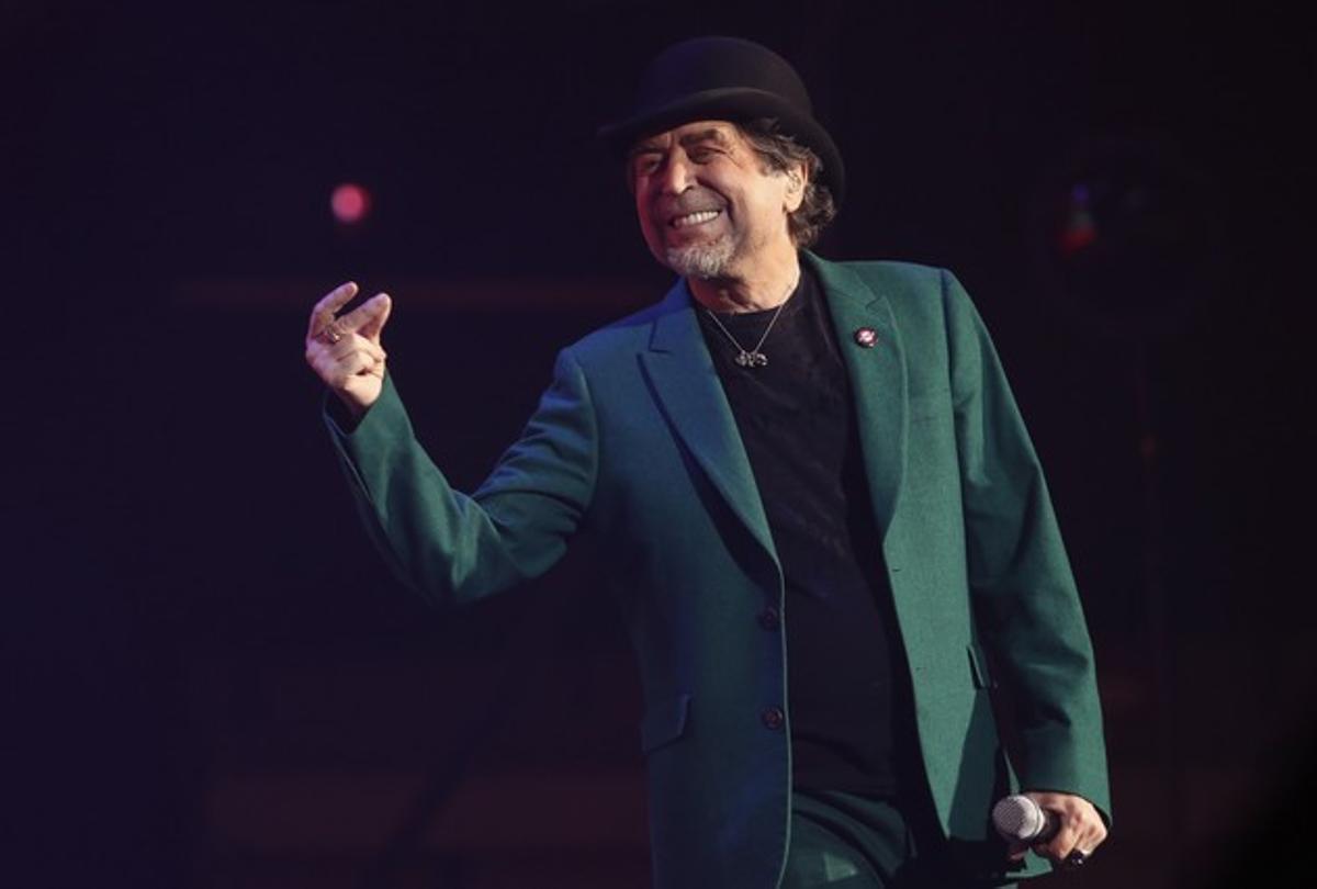 Joaquín Sabina, durante el concierto de anoche en Madrid.