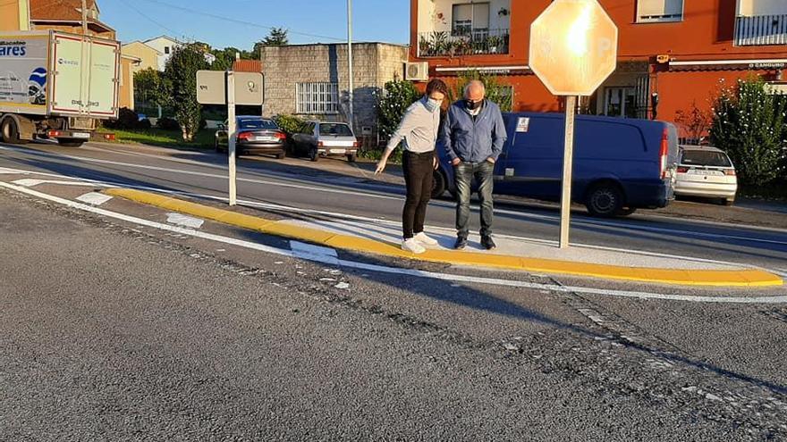 Iván Caamaño supervisa las mejoras introducidas por la Xunta en la carretera PO-548.