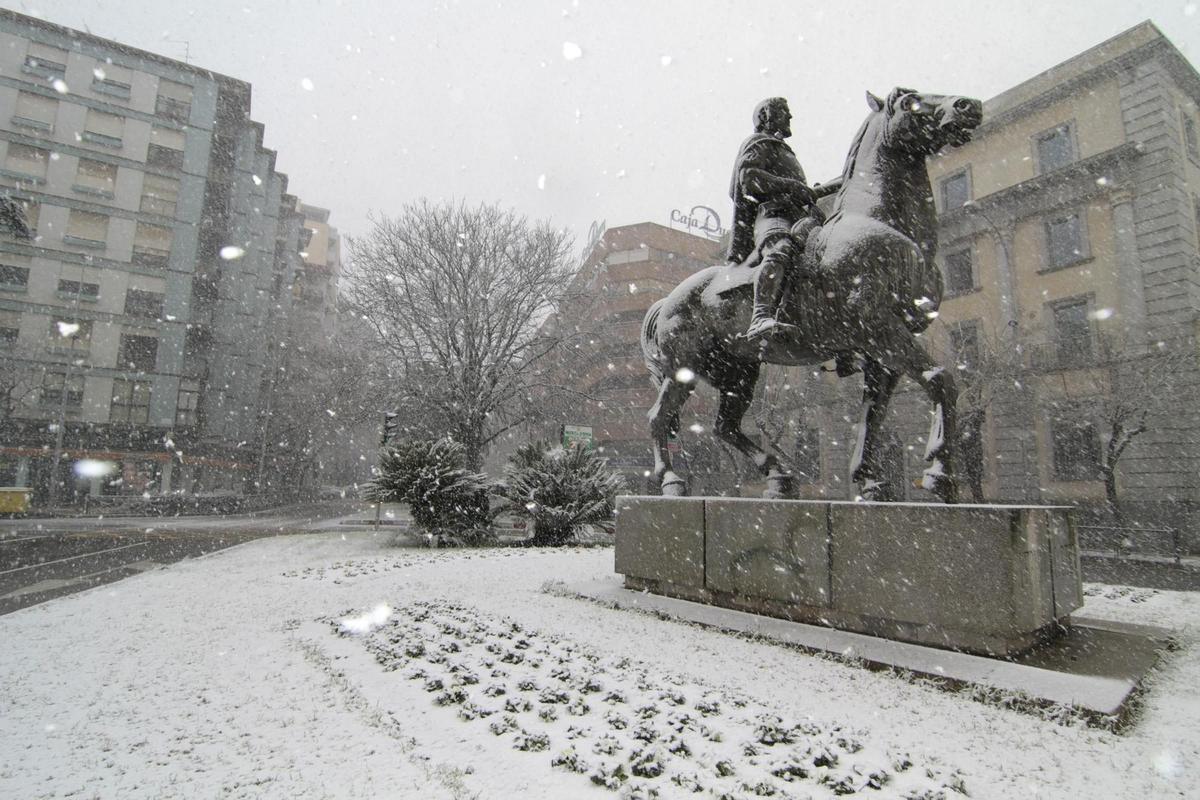Así fue la nevada que tiñó Extremadura de blanco hace 15 años