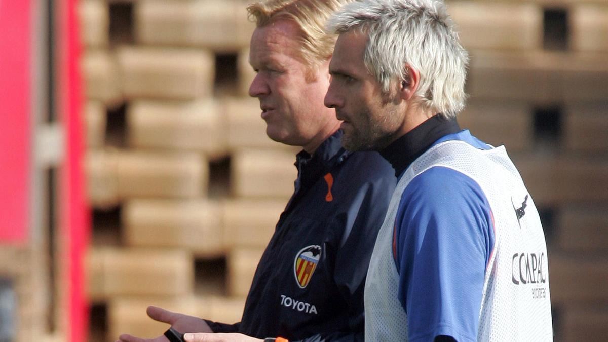 Koeman, con Cañizares en el Valencia CF