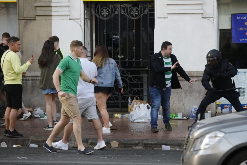 Los aficionados del Celtic invaden València