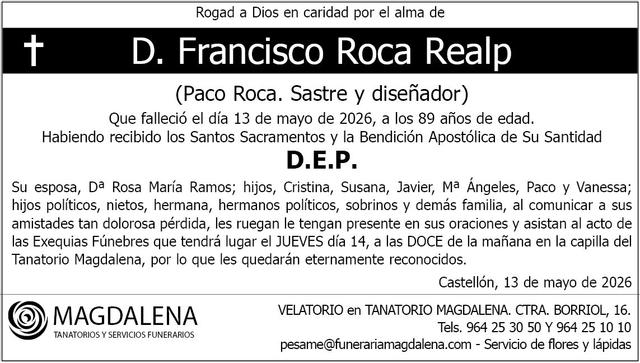 D. Francisco Roca Realp