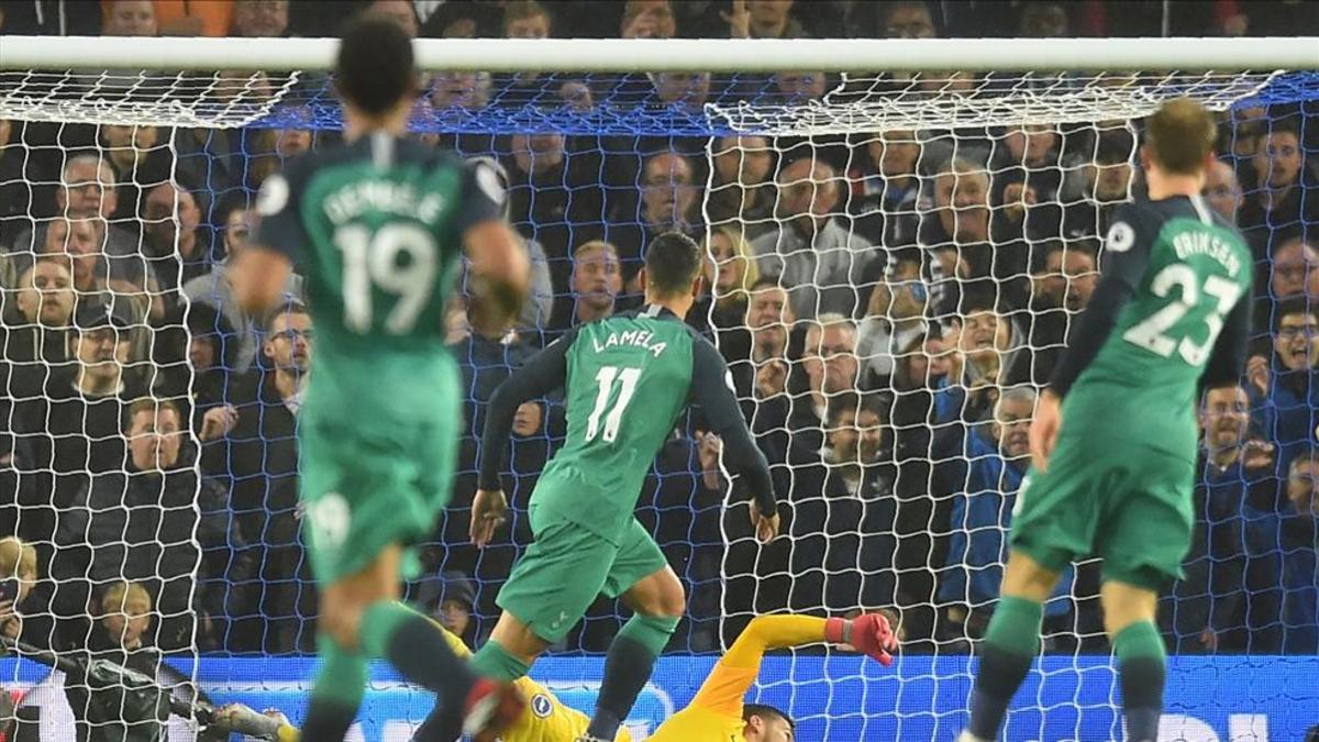 Lamela, autor del segundo gol