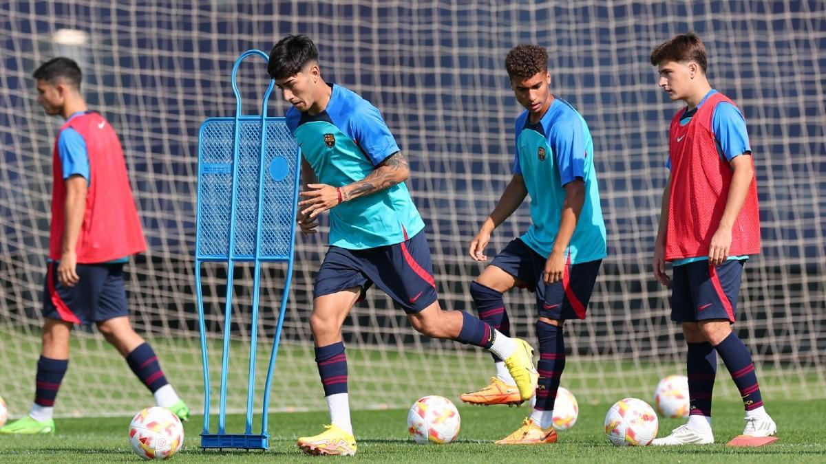 Román Vega, en su primer entrenamiento