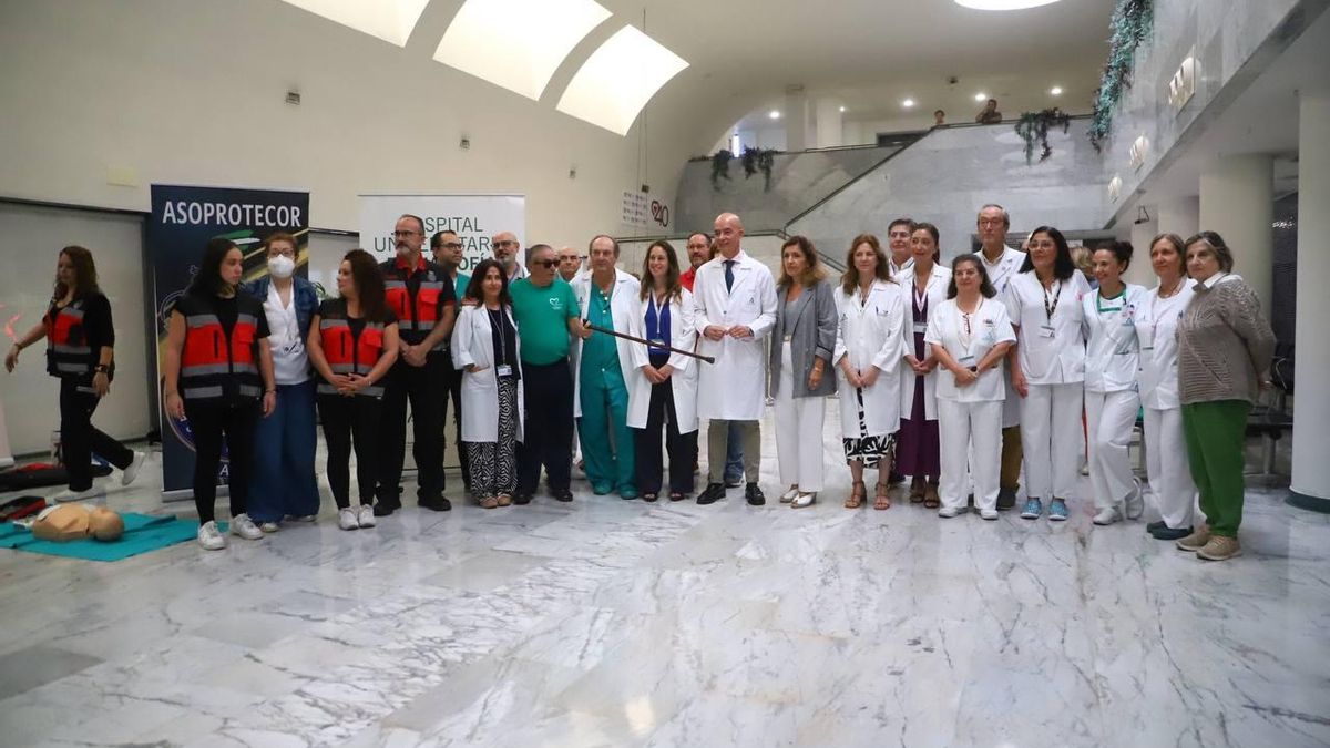 Foto de familia de la celebración del Día del Corazón, este viernes en el Reina Sofía.