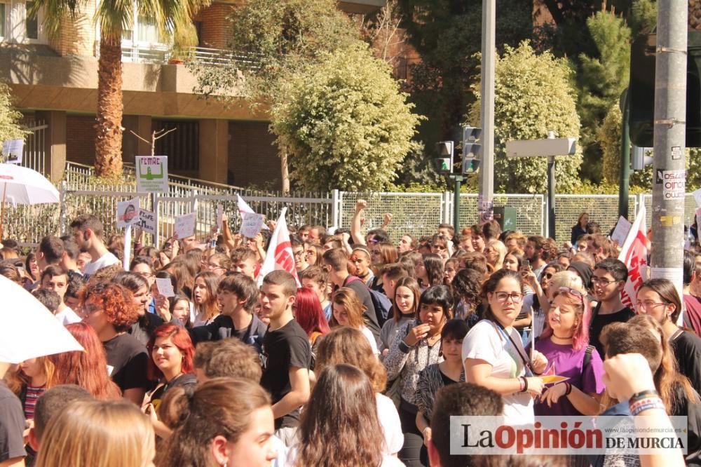 Protestas por Educación por las calles de Murcia