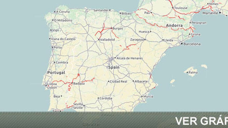 Día sin coches: Mapa de los carriles bici en España