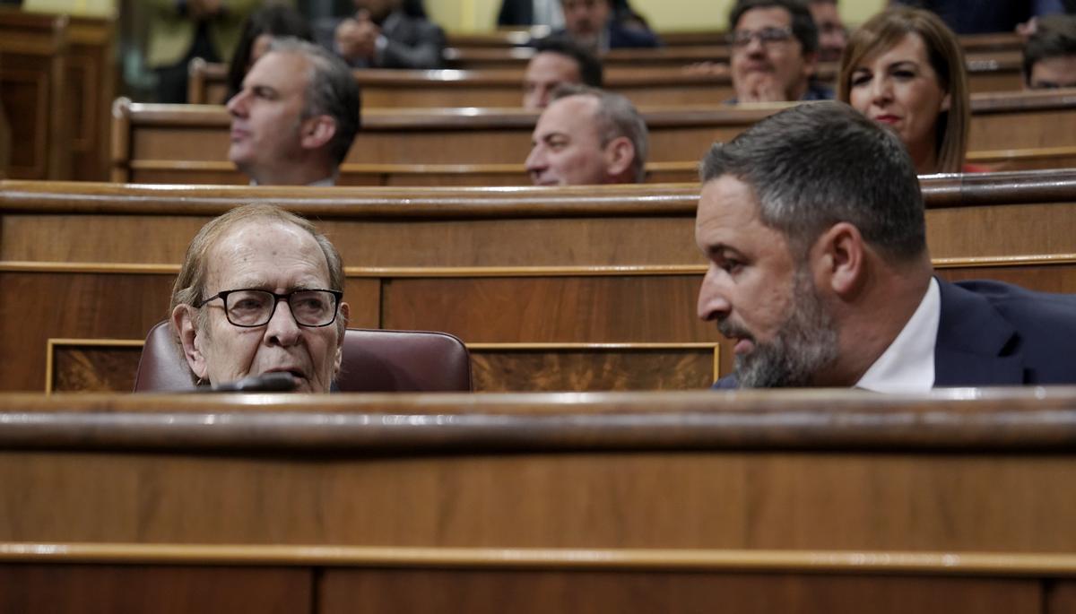 Ramón Tamames y Santiago Abascal.