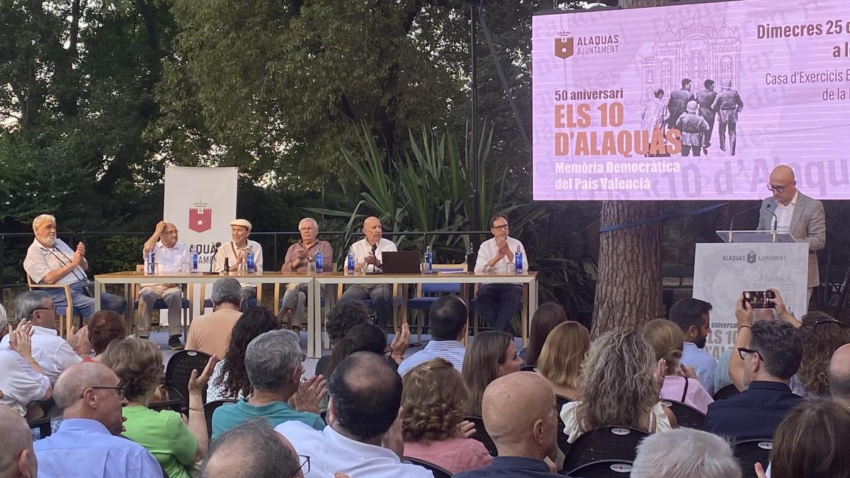 Un moment de l'homenatge als 10 d'Alaquàs