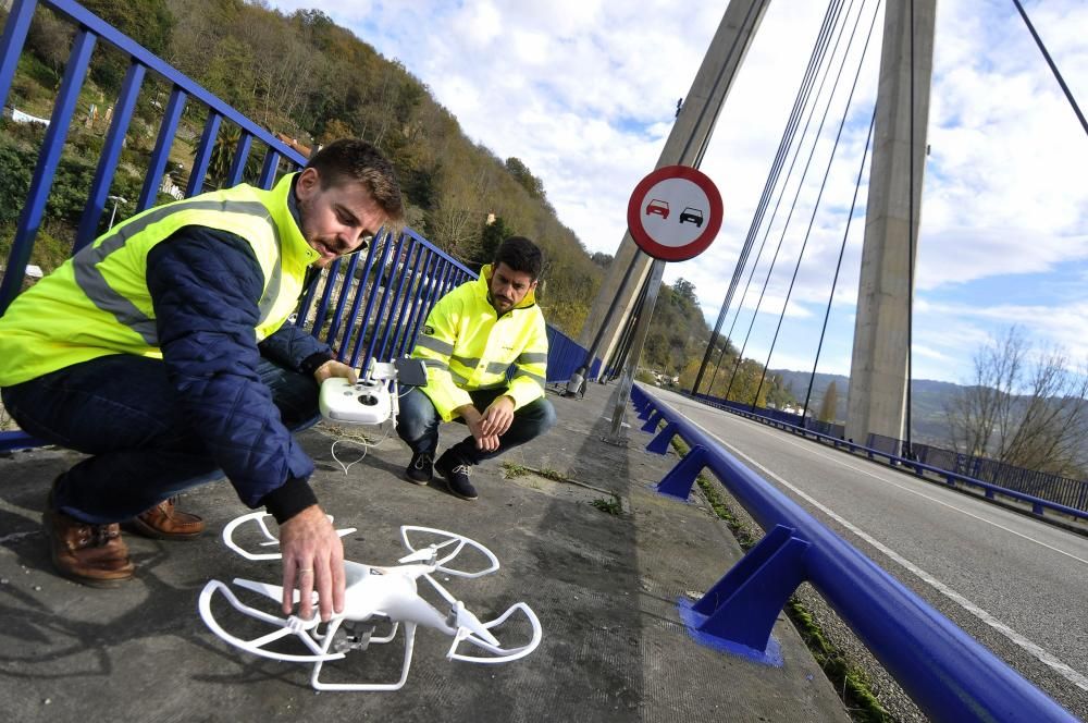 Inspección del Puente de Sama con drones