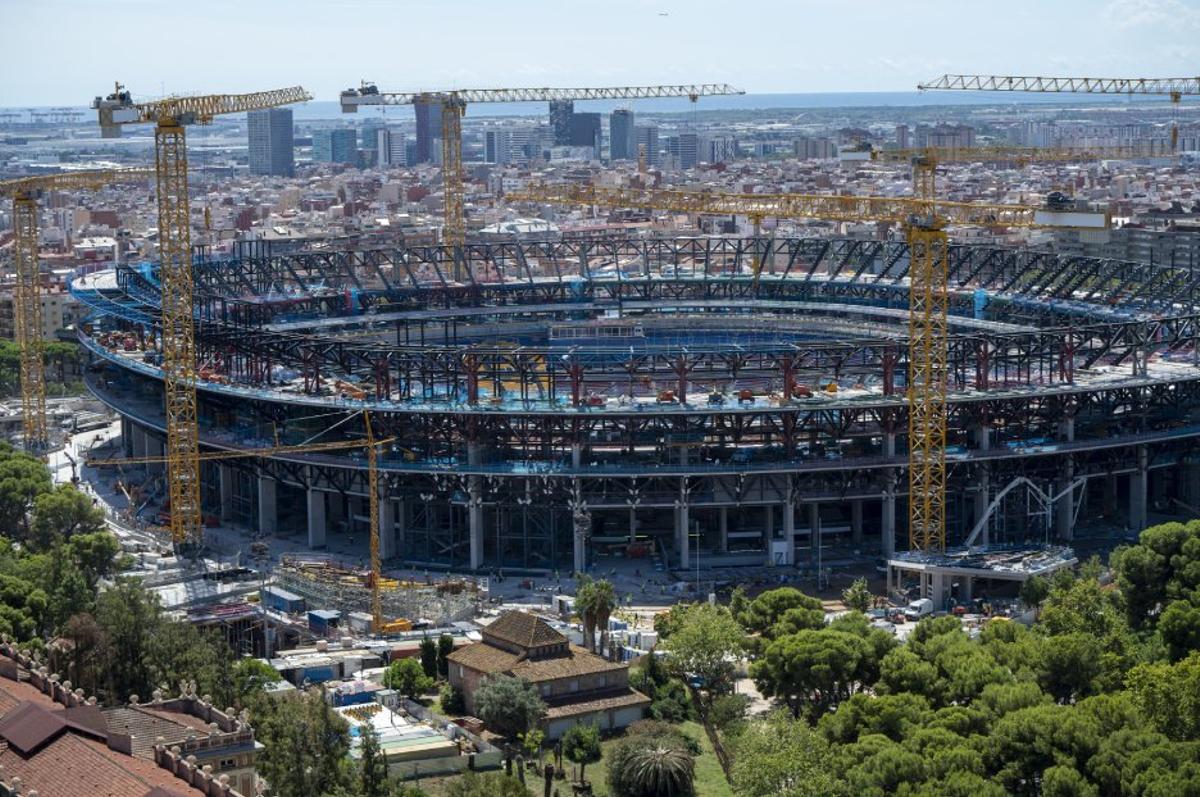 El Camp Nou en obras, este 1 de septiembre.