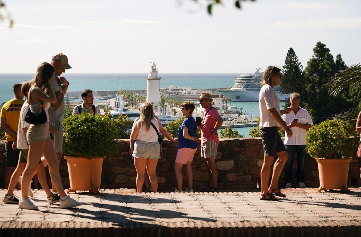 Turistas en Málaga capital.