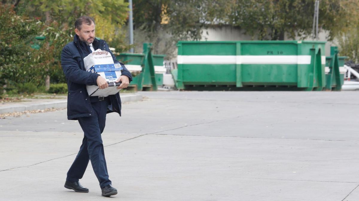 David Dorado saliendo el lunes de la Delegación de Infraestructuras.