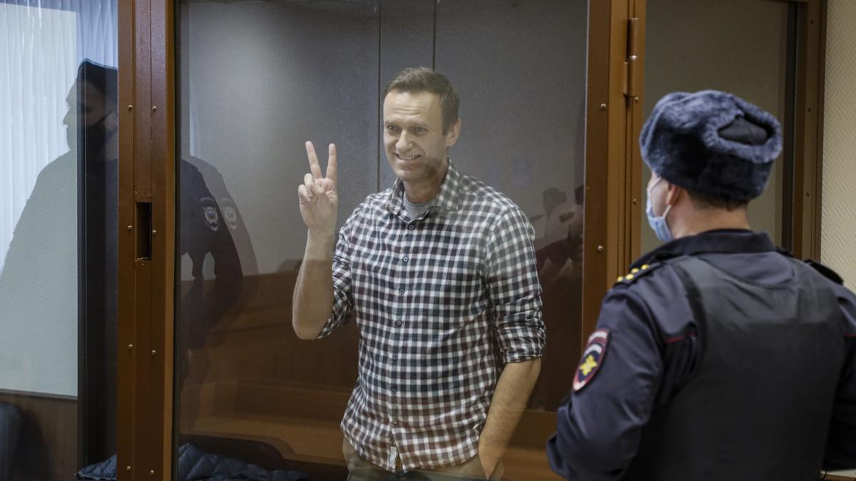 El opositor ruso Alexei Navalni durante un juicio en Moscú