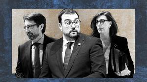 Enrique Fernández, Adrián Barbón y Nieves Roqueñí