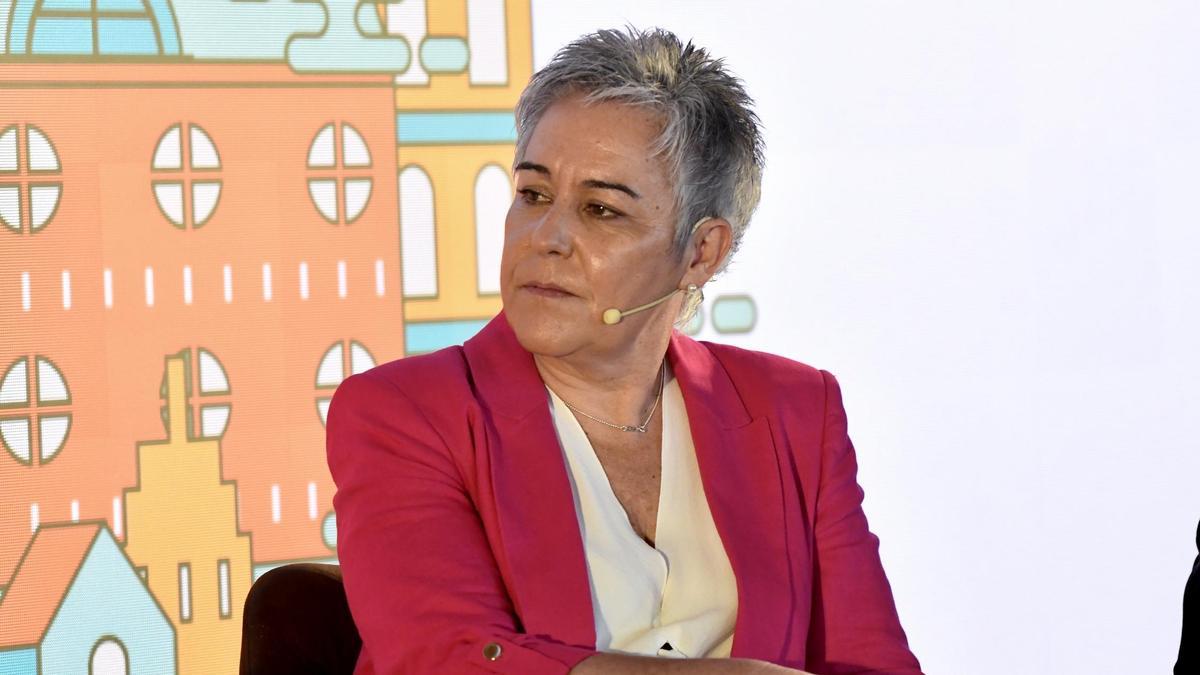 La alcadesa de Calasparra, Teresa García, durante su participación en el III Foro de Municipalismo.